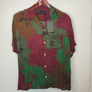 ALL SAINTS Mallorca Blurred Floral Print Shirt